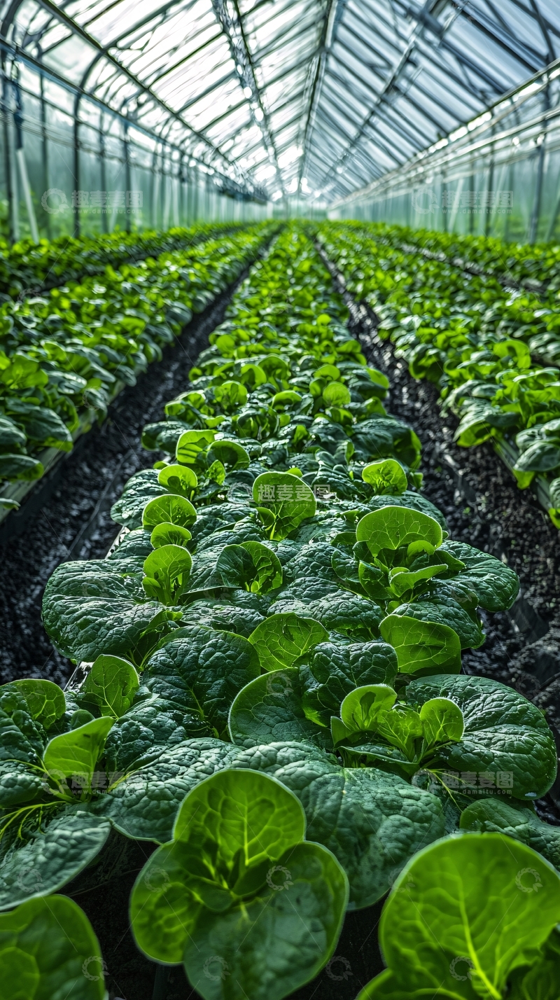 高清大图下载【趣麦麦图】温室里生机勃勃的蔬菜