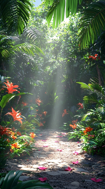 热带雨林阳光小路