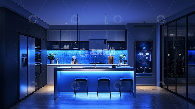 高清大图下载【趣麦麦图】科技感厨房