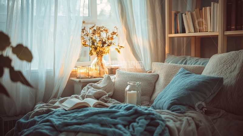 高清大图下载【趣麦麦图】温馨舒适的卧室角落