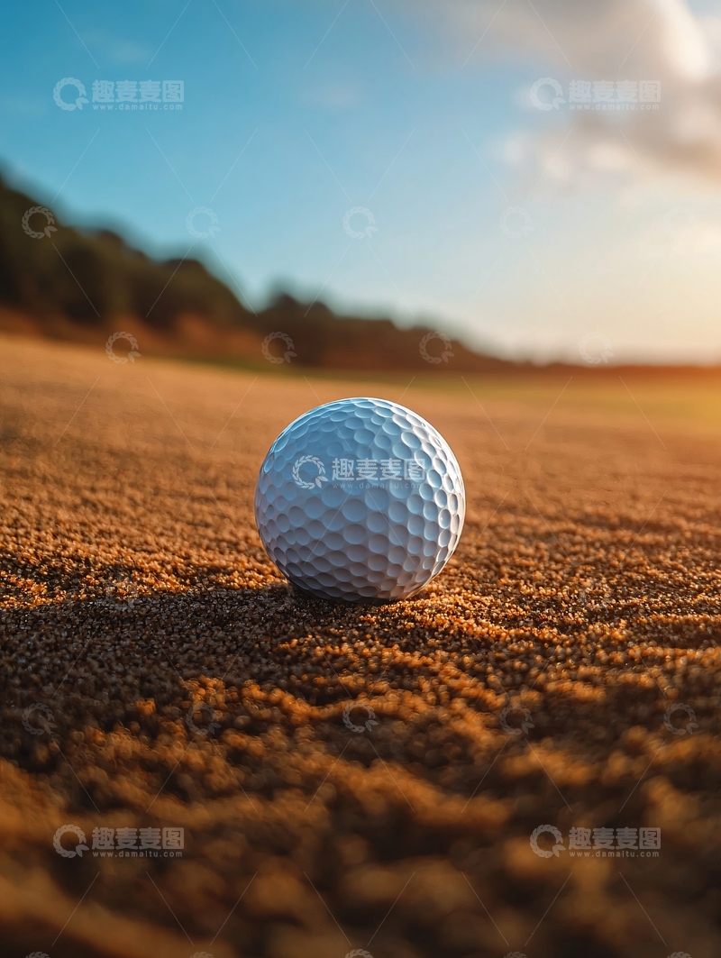 高清大图下载【趣麦麦图】高尔夫球在沙坑中