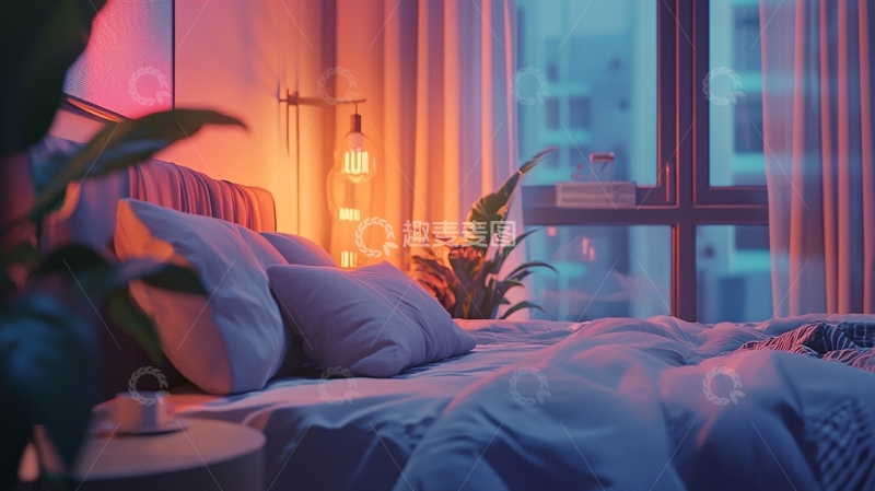 高清大图下载【趣麦麦图】卧室夜景