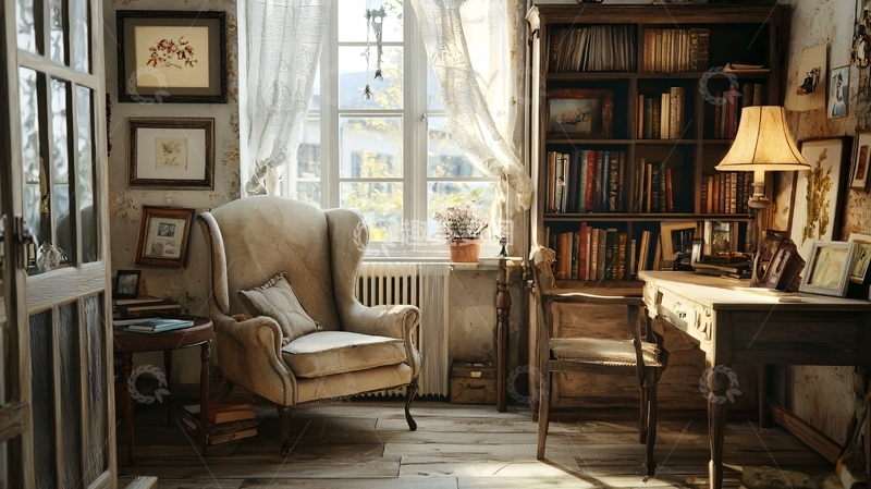 高清大图下载【趣麦麦图】复古书房