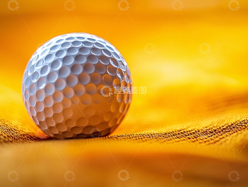 高清大图下载【趣麦麦图】高尔夫球在金色背景上