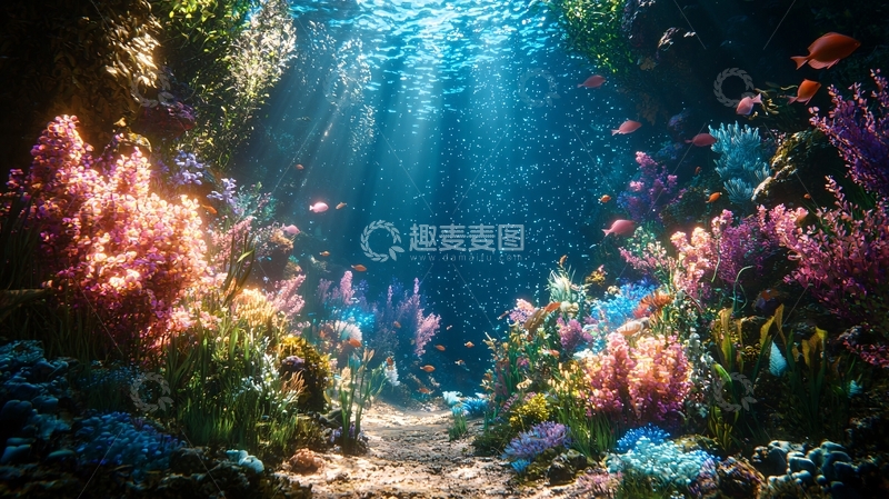 高清大图下载【趣麦麦图】水下珊瑚礁