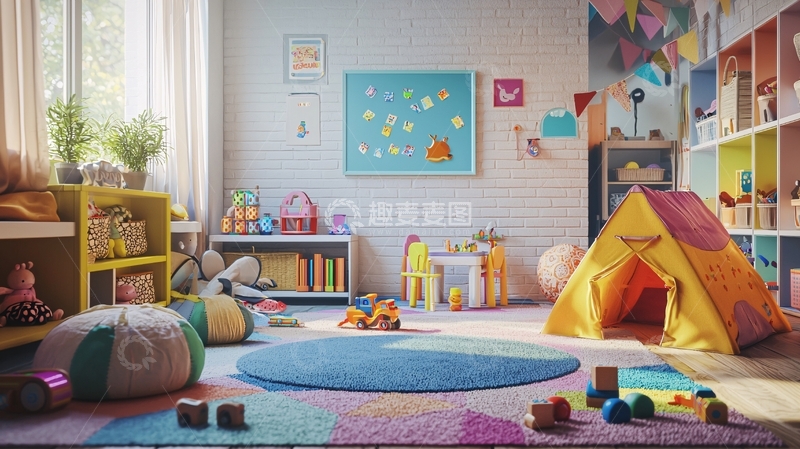 明亮温馨的儿童游戏室