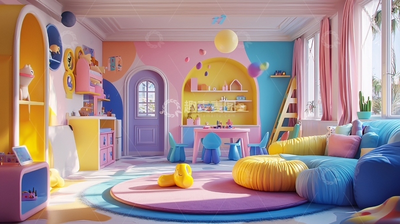 高清大图下载【趣麦麦图】童趣梦幻儿童房设计