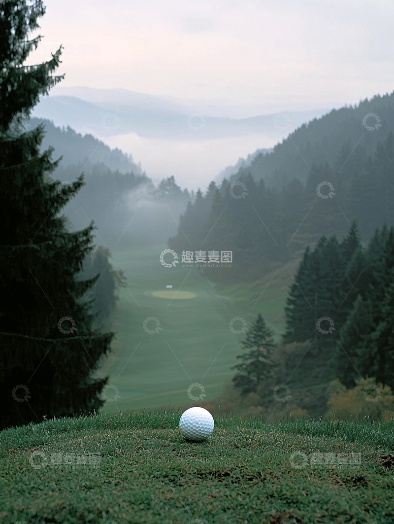高清大图下载【趣麦麦图】高尔夫球场风景如画