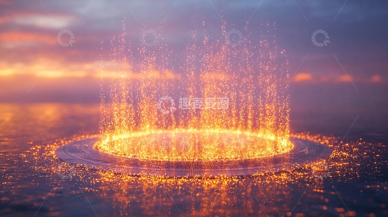 高清大图下载【趣麦麦图】水中绽放的火焰光环