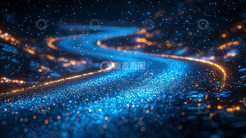高清大图下载【趣麦麦图】蓝色光之路