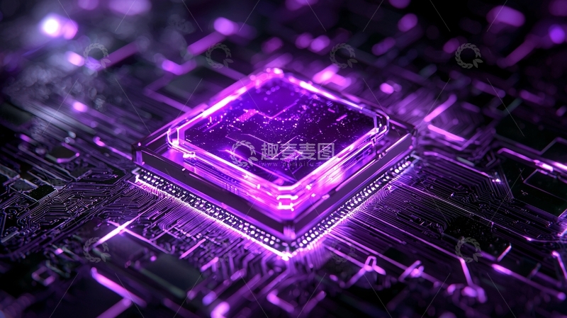 高清大图下载【趣麦麦图】紫色芯片