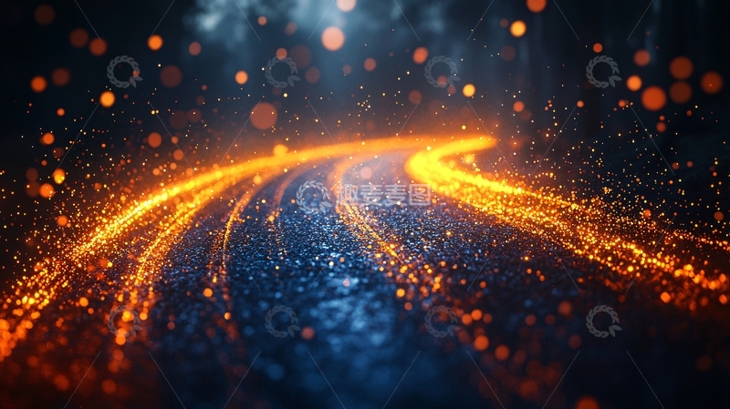 高清大图下载【趣麦麦图】金色光路