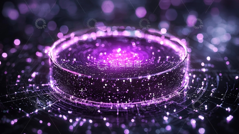 高清大图下载【趣麦麦图】紫色发光液体在培养皿中