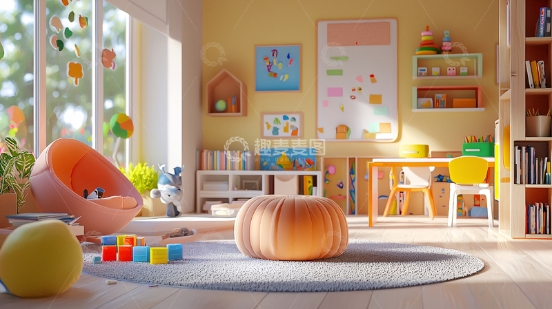 高清大图下载【趣麦麦图】明亮温馨儿童房