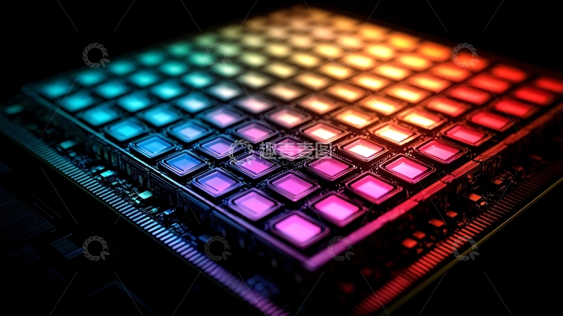 高清大图下载【趣麦麦图】彩色格子矩阵