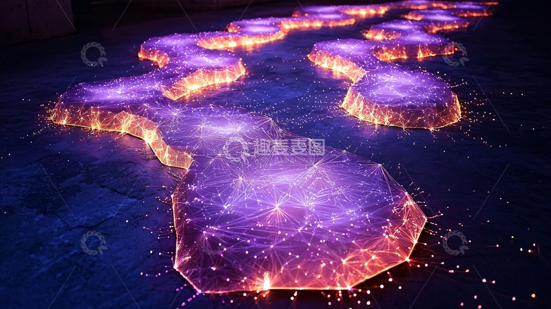 高清大图下载【趣麦麦图】发光的路