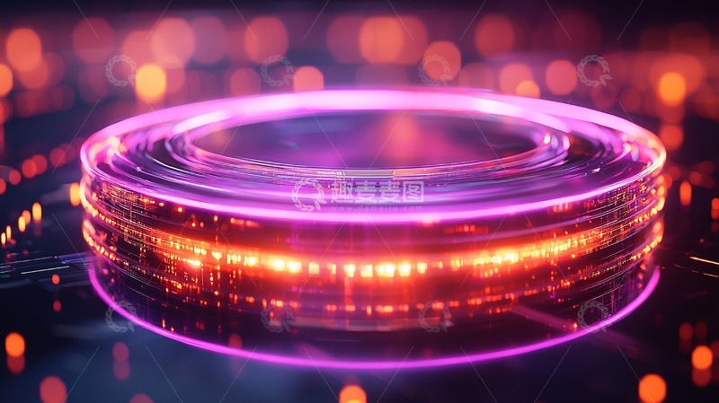 高清大图下载【趣麦麦图】科技感环形发光体