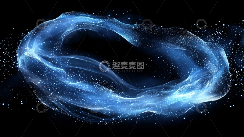 高清大图下载【趣麦麦图】蓝色流体环绕