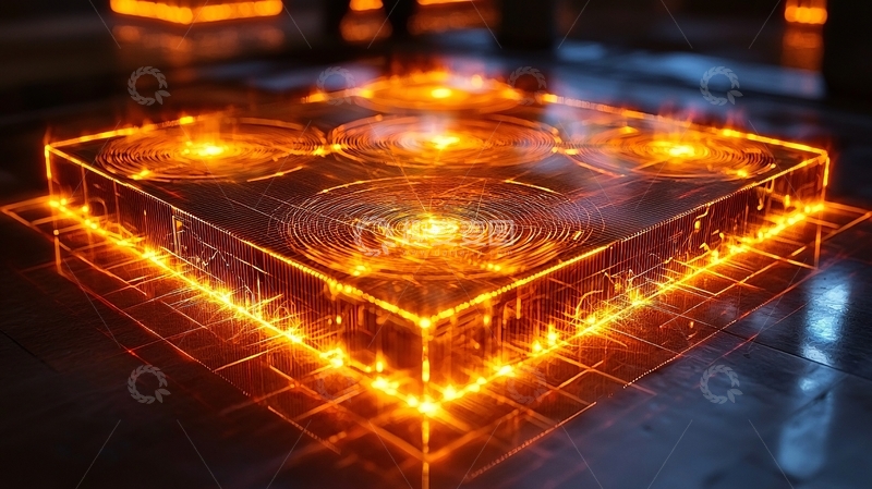 高清大图下载【趣麦麦图】发光的科技感平台