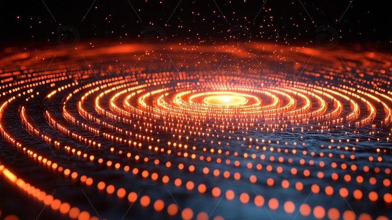 高清大图下载【趣麦麦图】科技感环形发光点阵