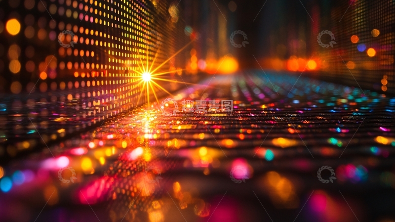 高清大图下载【趣麦麦图】抽象光线矩阵