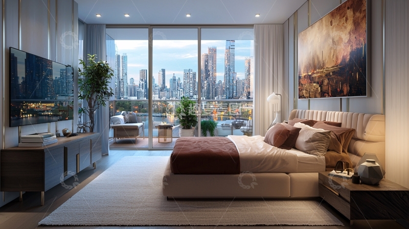 高清大图下载【趣麦麦图】现代简约卧室设计47