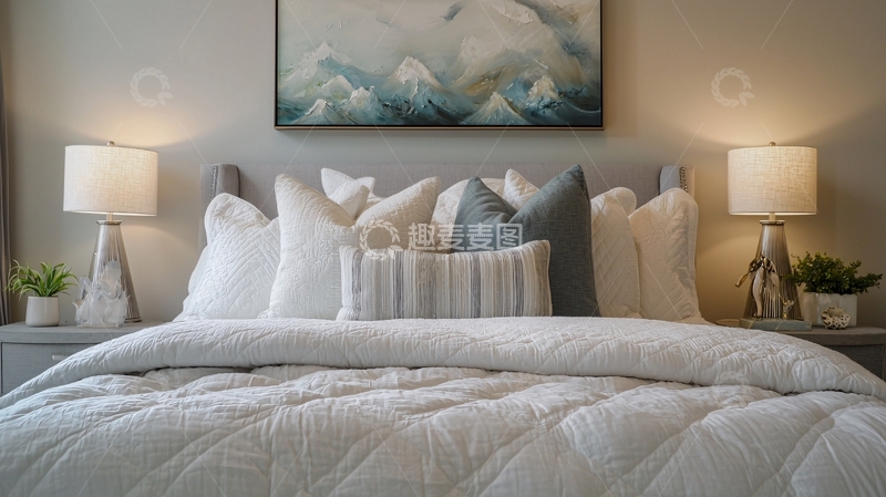 高清大图下载【趣麦麦图】卧室床铺