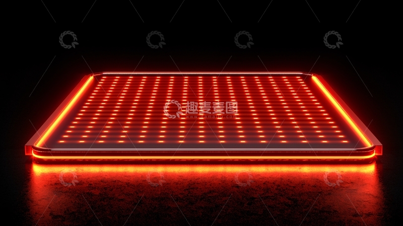 高清大图下载【趣麦麦图】红色霓虹灯平台