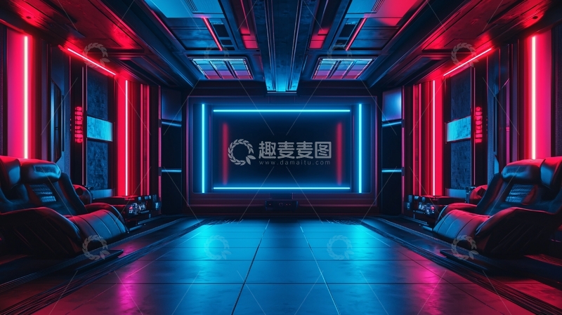 高清大图下载【趣麦麦图】未来感家庭影院