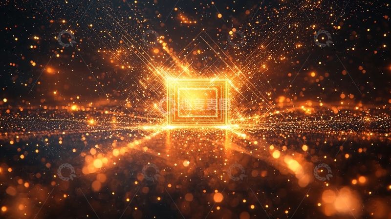 高清大图下载【趣麦麦图】璀璨金色芯片