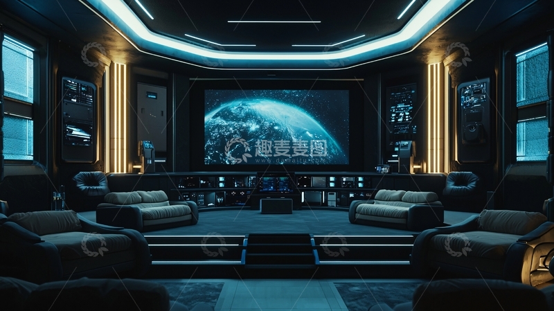 高清大图下载【趣麦麦图】未来科技感家庭影院
