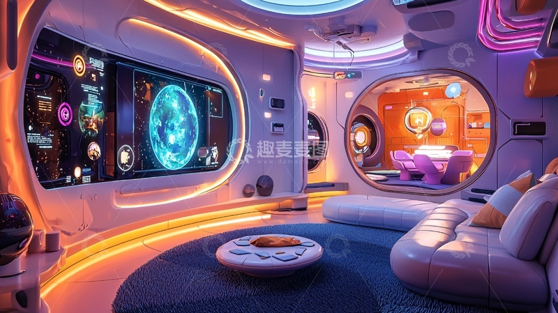 高清大图下载【趣麦麦图】未来科技感家居