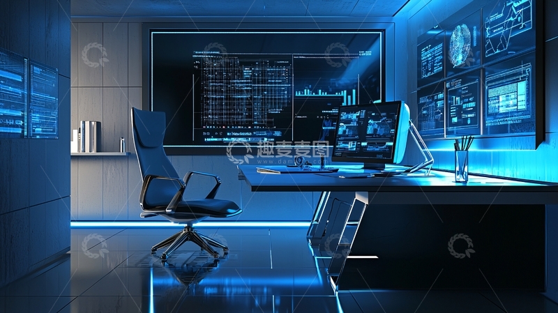高清大图下载【趣麦麦图】科技感办公室