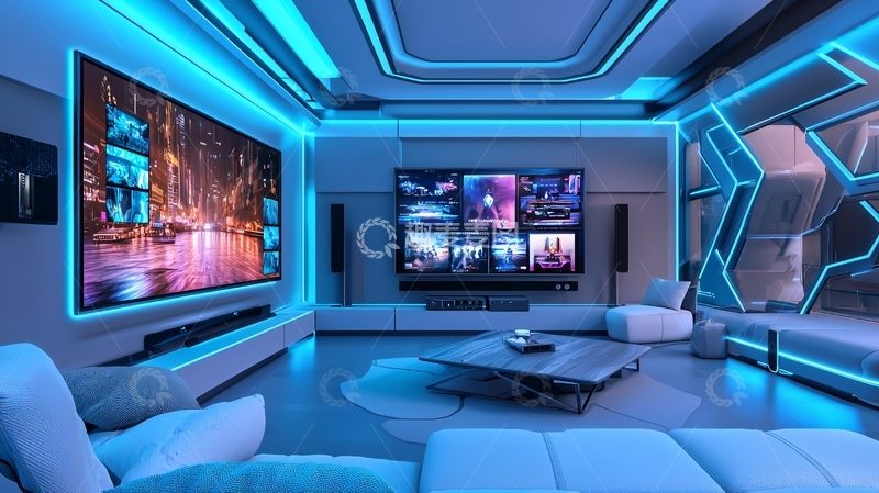 高清大图下载【趣麦麦图】未来感家庭影院