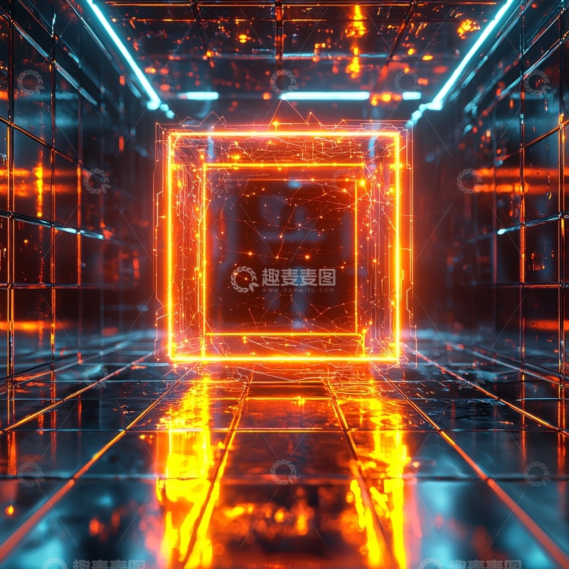 高清大图下载【趣麦麦图】科幻隧道光效未来感