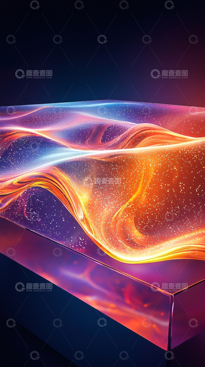 高清大图下载【趣麦麦图】流体抽象光效
