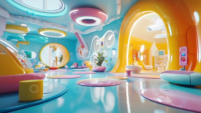 高清大图下载【趣麦麦图】未来感儿童游乐场