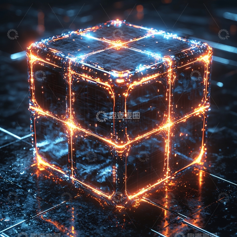 高清大图下载【趣麦麦图】科技感立方体3