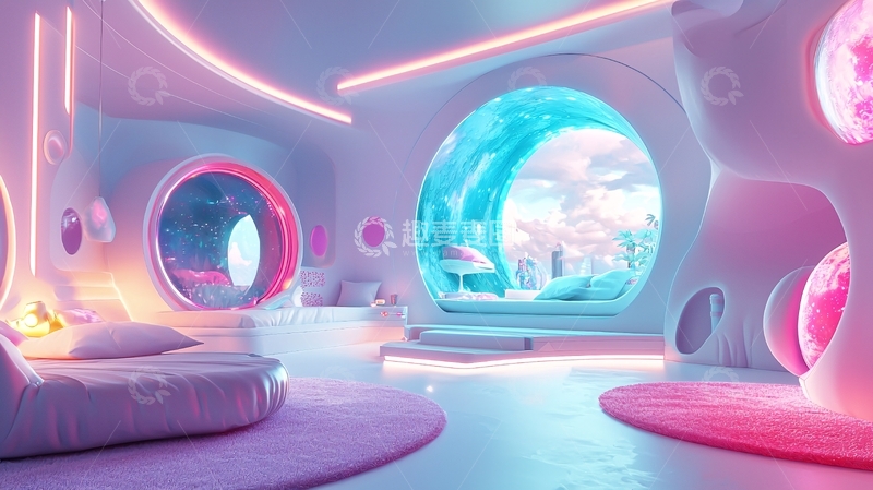 高清大图下载【趣麦麦图】梦幻少女卧室