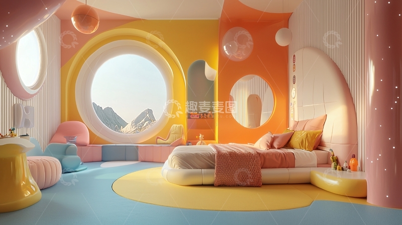 高清大图下载【趣麦麦图】梦幻儿童房设计