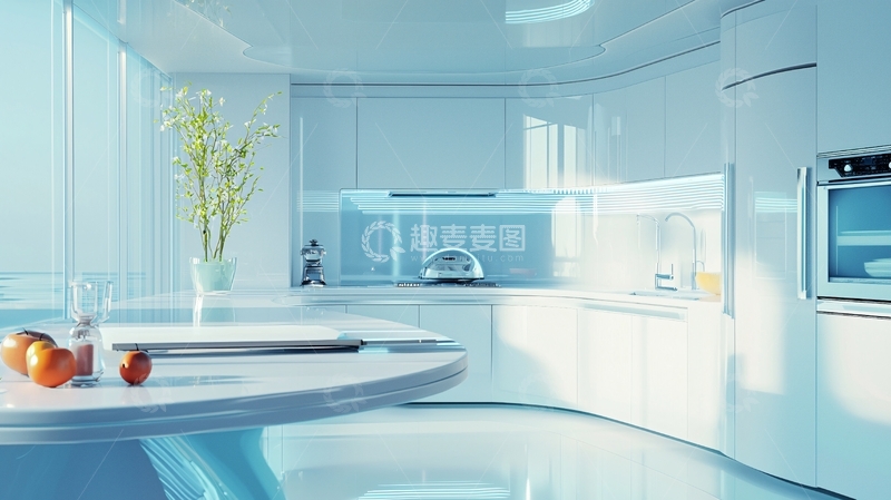 高清大图下载【趣麦麦图】现代化极简风格厨房