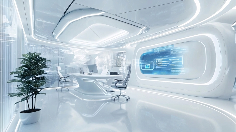 高清大图下载【趣麦麦图】未来科技感办公室