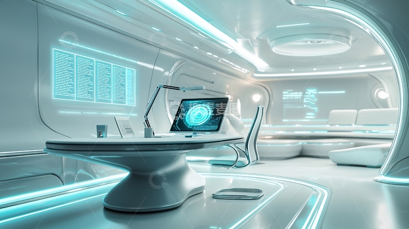 高清大图下载【趣麦麦图】未来科技感办公室