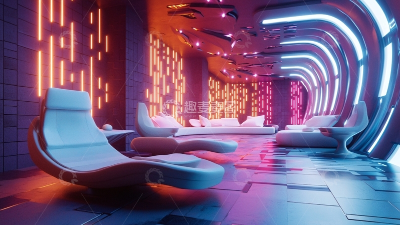 高清大图下载【趣麦麦图】未来感休息室