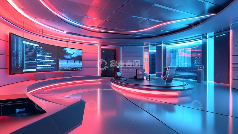 高清大图下载【趣麦麦图】未来科技感控制中心