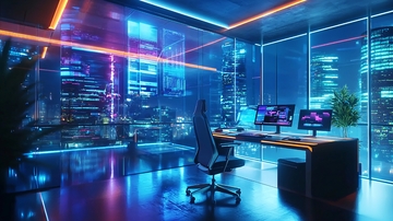 炫酷未来感电竞游戏工作室