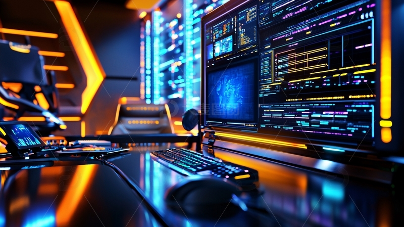 科技感电竞游戏房间