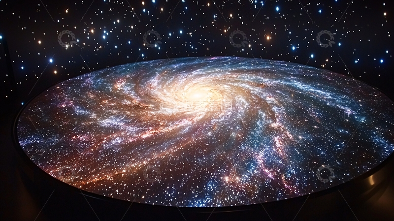 高清大图下载【趣麦麦图】星空下的绚丽银河漩涡