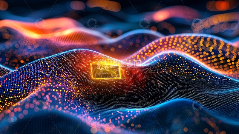 高清大图下载【趣麦麦图】抽象科技波浪渐变色彩