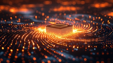 未来科技感芯片数据流动